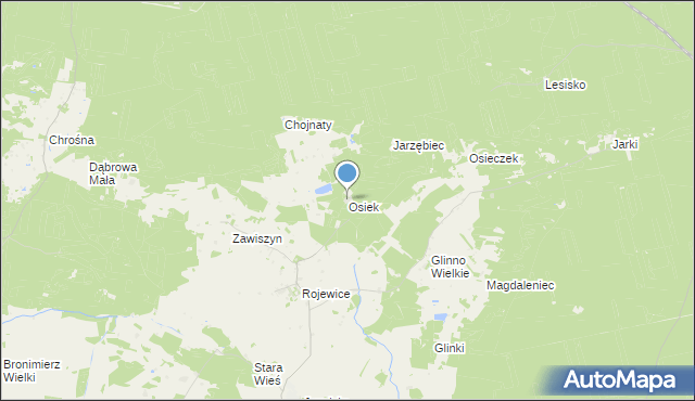 mapa Osiek, Osiek gmina Solec Kujawski na mapie Targeo